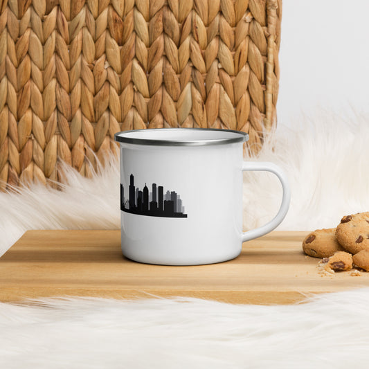 Chicago Illinois City Skyline Enamel Mug