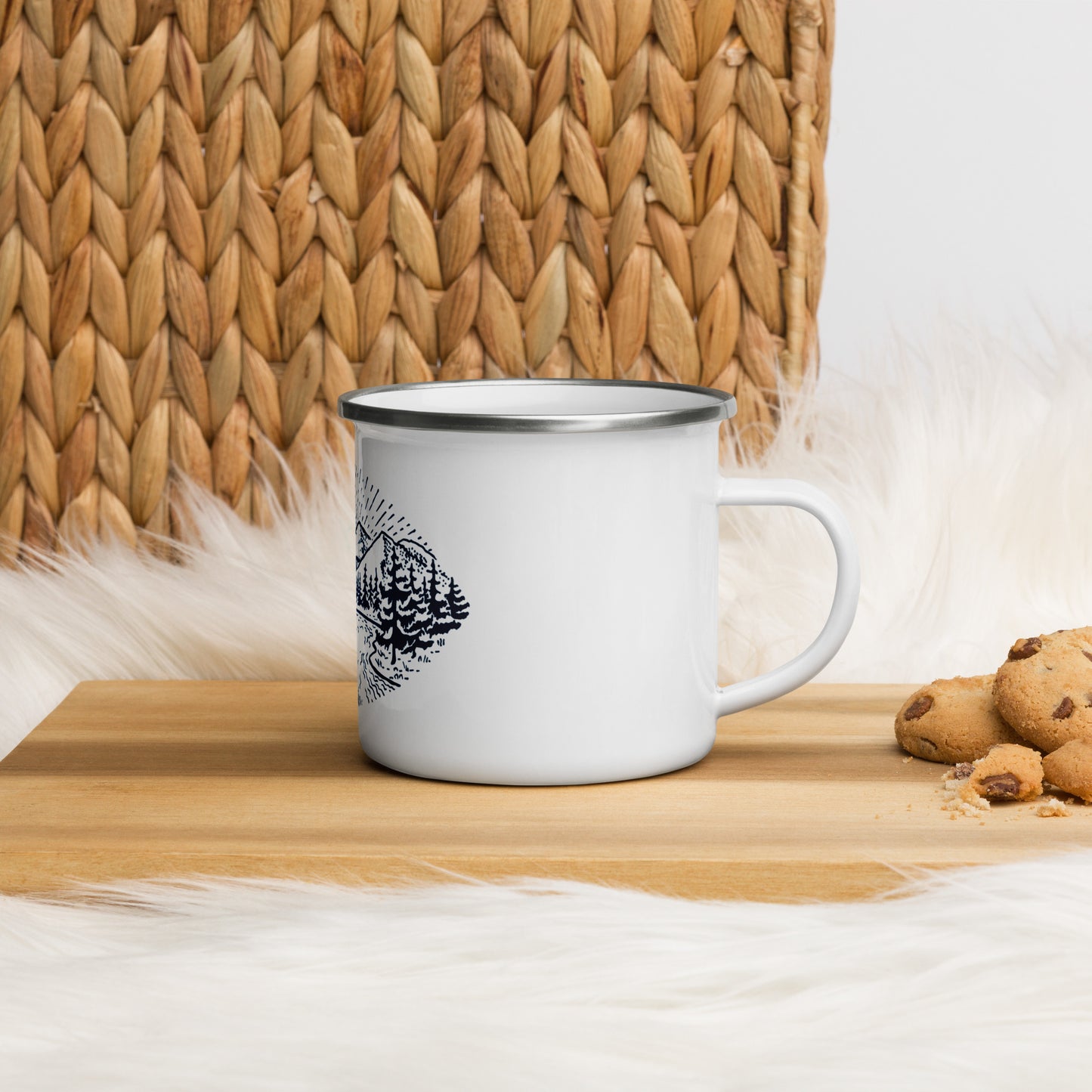 Mountain Scene Enamel Mug