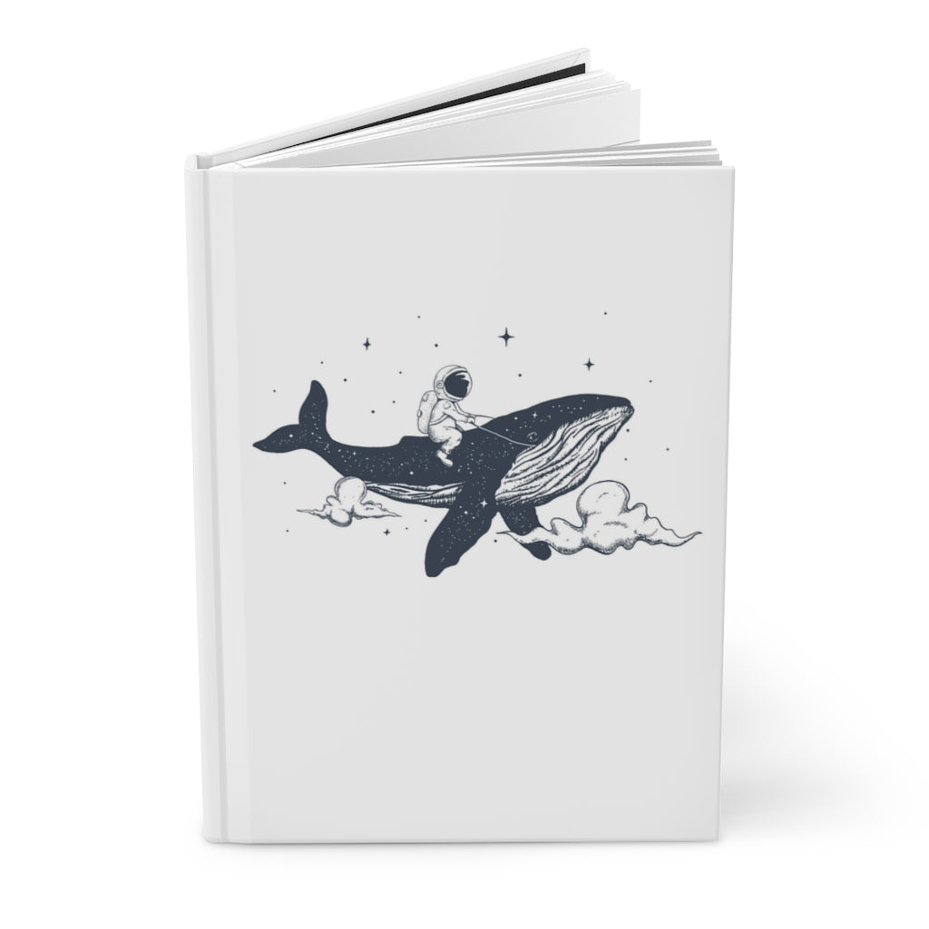 Galaxy Spaceman Whale Hardcover Journal Matte