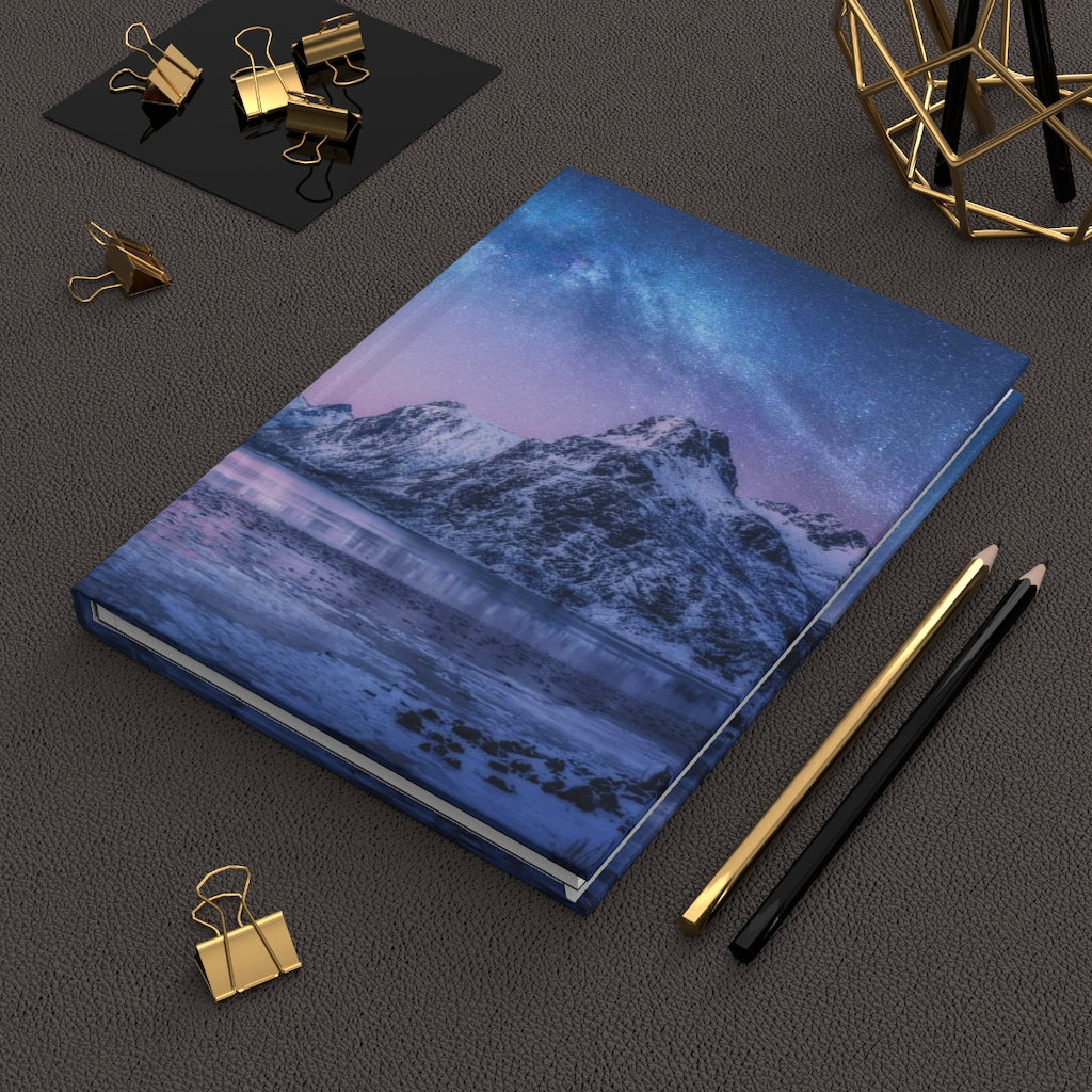 Galaxy Mountains Notebook Hardcover Journal Matte