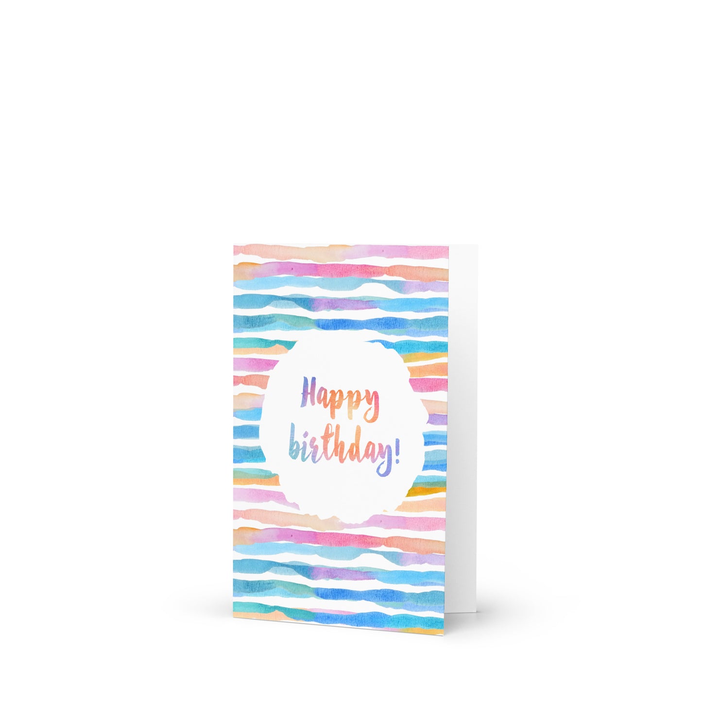 Watercolor Happy Birthday Greeting card