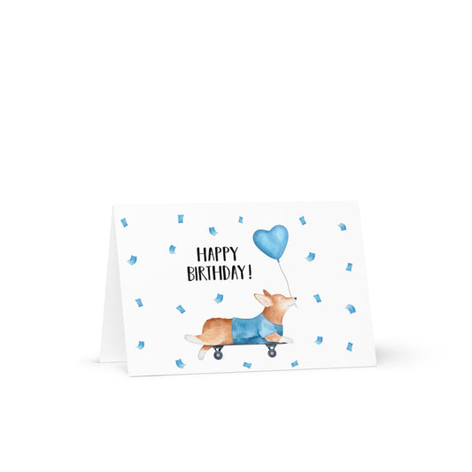 Corgi Happy Birthday Greeting card