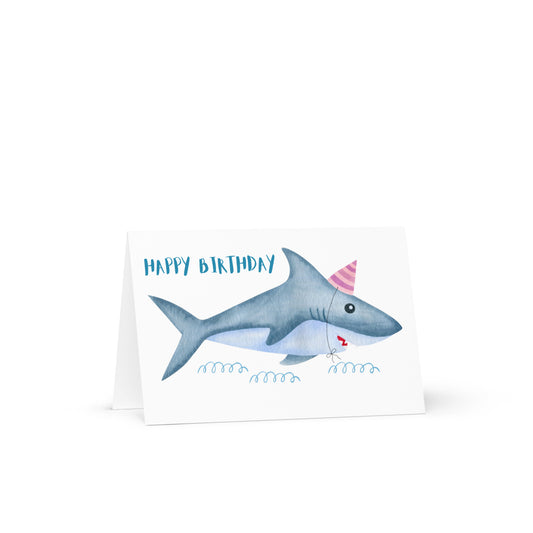 Shark Happy birthday Greeting card