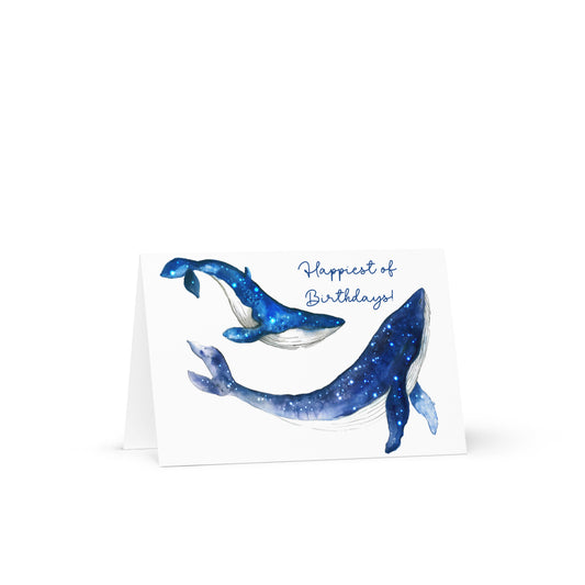 Galaxy Whale Birthday Greeting card