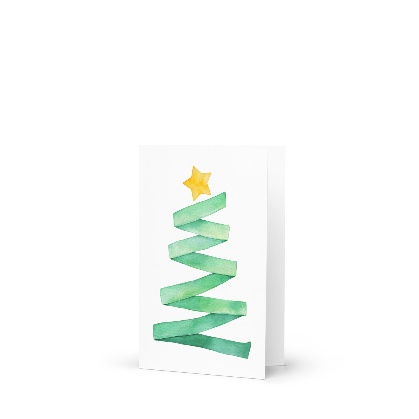 Cute Christmas Tree Greeting card - 4in x 6in - card with envelope - stationery - cute cards - quality cards - gift