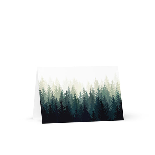 PNW Forest Trees Greeting card - 4in x 6in - card with envelope - stationery - cute cards - quality cards - gift