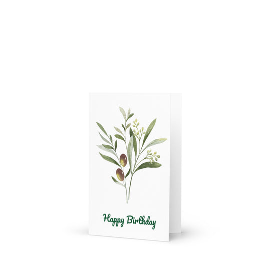 Olive Branch Happy Birthday Greeting card