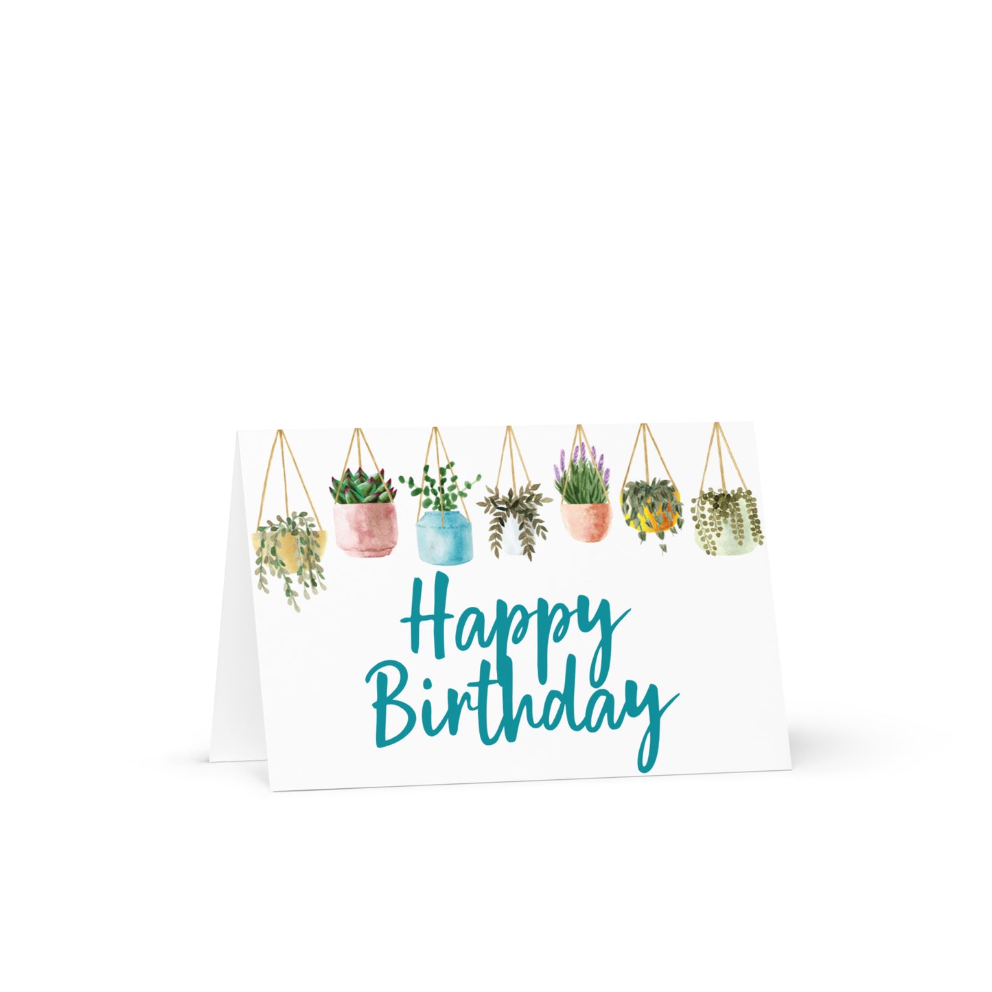 Succulent Air Plant Birthday Greeting card