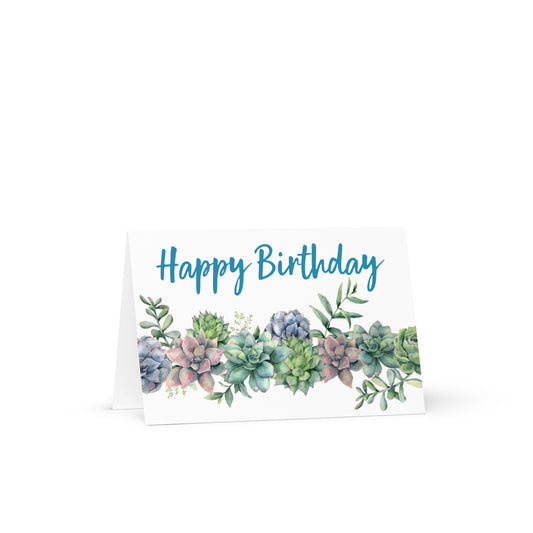 Beautiful Succulent Birthday Greeting card