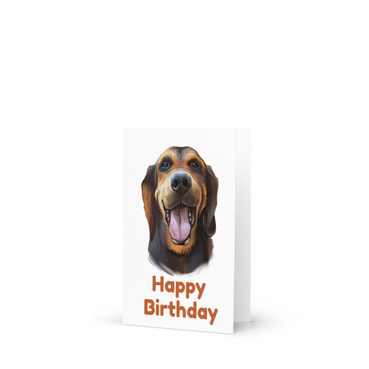 Dog Happy Birthday Greeting card - 4in x 6in - card with envelope - stationery - cute cards - quality cards - gift