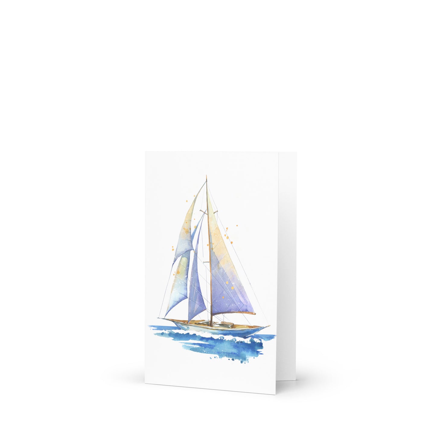 Sailboat Greeting card - 4in x 6in - card with envelope - stationery - cute cards - quality cards - gift