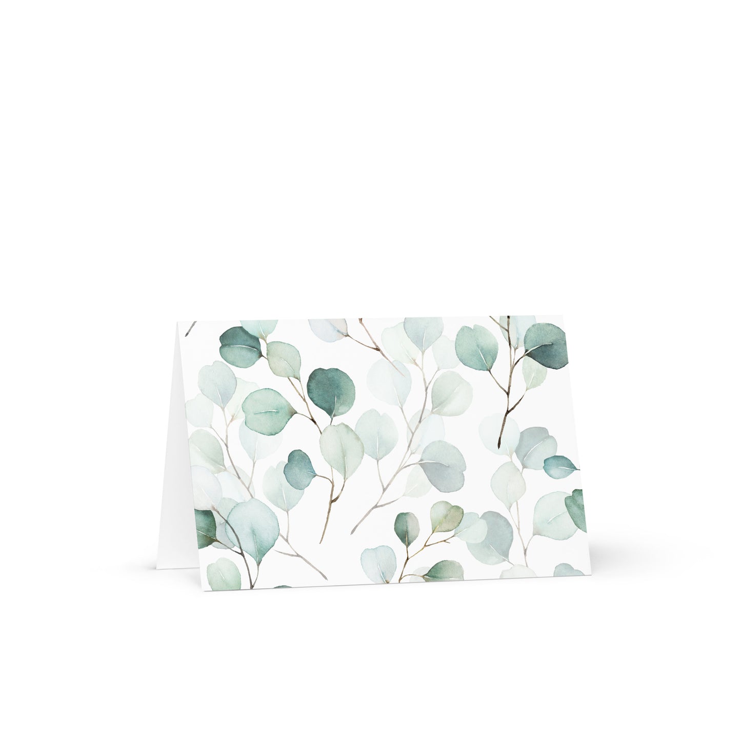 Green Florals Greeting card - 4in x 6in - card with envelope - stationery - cute cards - quality cards - gift