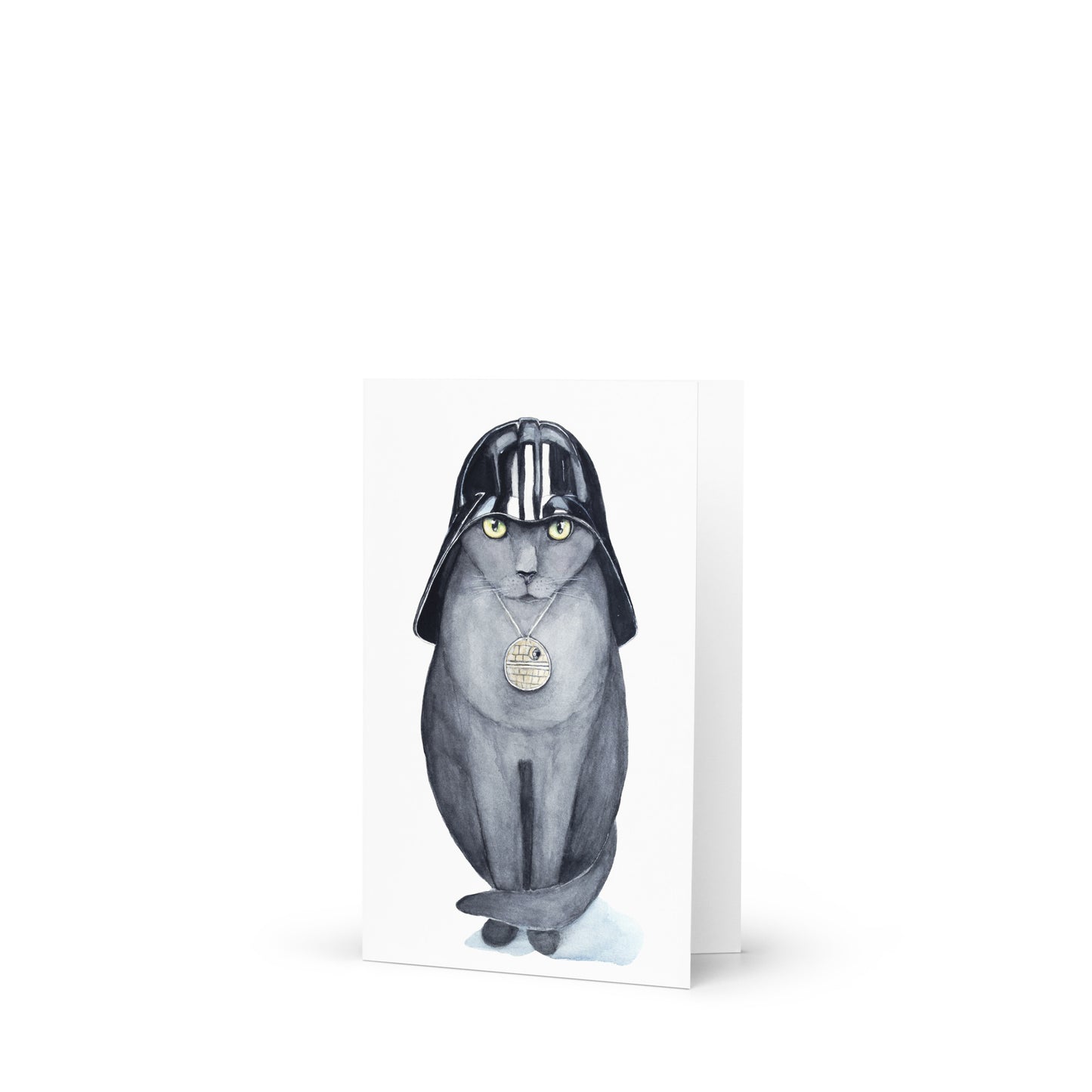 Cat Vader Greeting card - 4in x 6in - card with envelope - stationery - cute cards - quality cards - gift