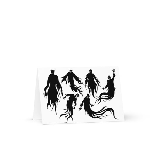 Halloween Ghosts Greeting card - 4in x 6in - card with envelope - stationery - cute cards - quality cards - gift