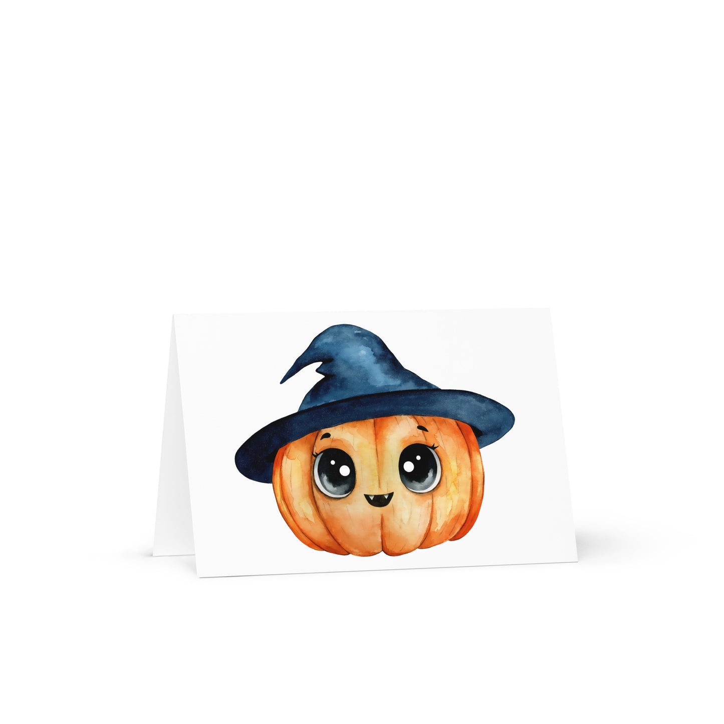 Cute Pumpkin Halloween Greeting card - 4in x 6in - card with envelope - stationery - cute cards - quality cards - gift