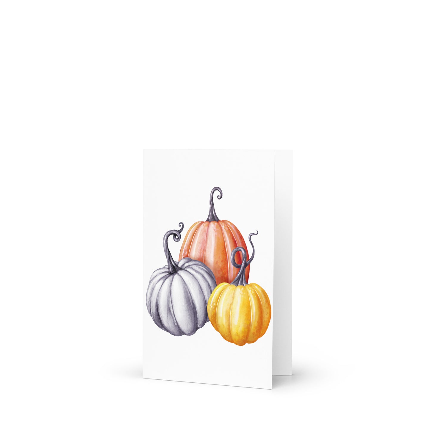 Pumpkins Greeting card - 4in x 6in - card with envelope - stationery - cute cards - quality cards - gift