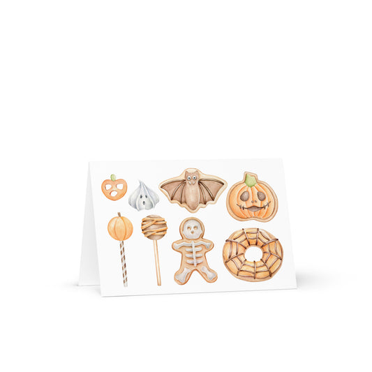 Halloween Cookies Greeting card - 4in x 6in - card with envelope - stationery - cute cards - quality cards - gift