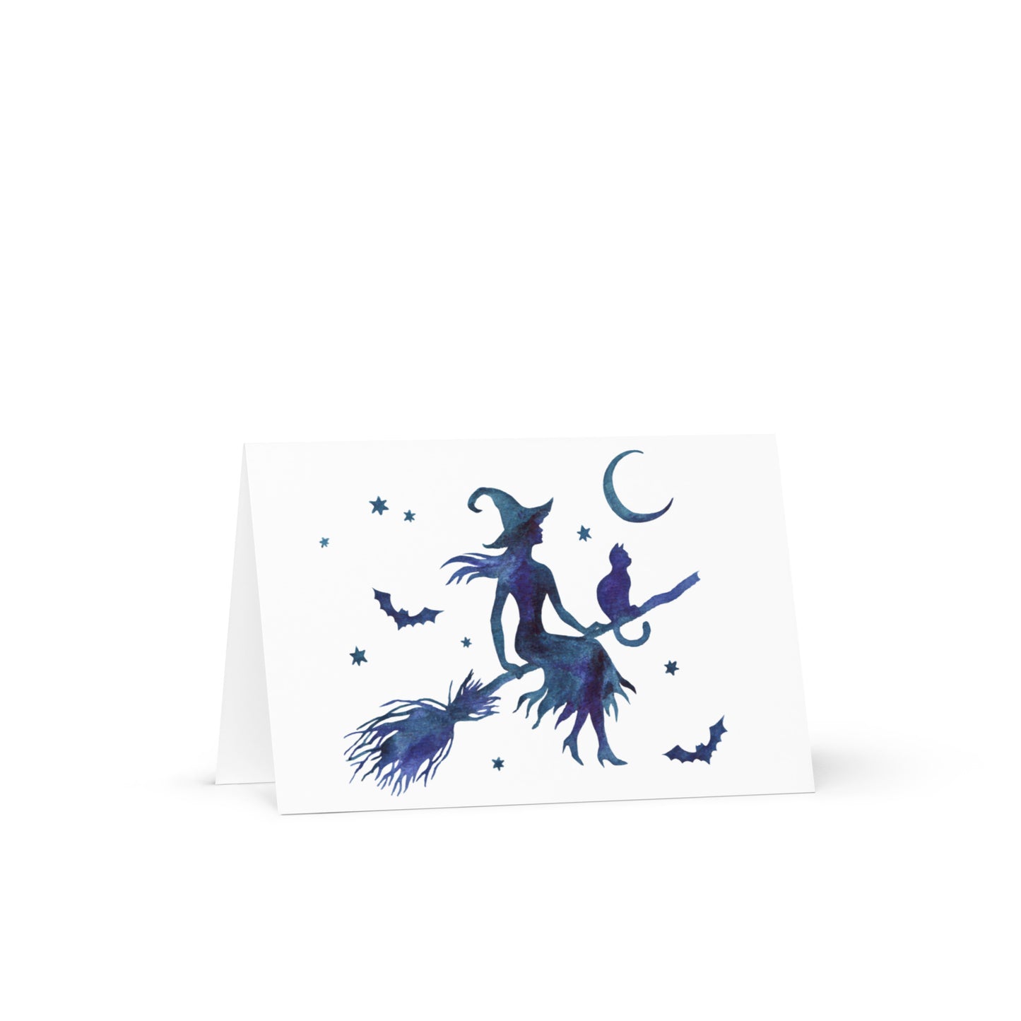 Halloween Witch Greeting card - 4in x 6in - card with envelope - stationery - cute cards - quality cards - gift