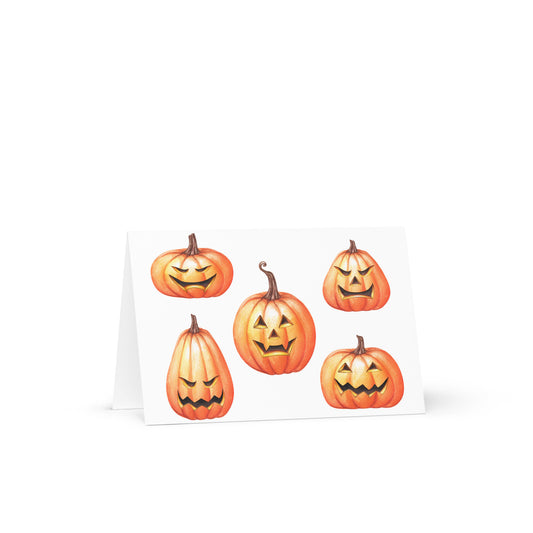 Jack-o-Lantern Greeting card - 4in x 6in - card with envelope - stationery - cute cards - quality cards - gift