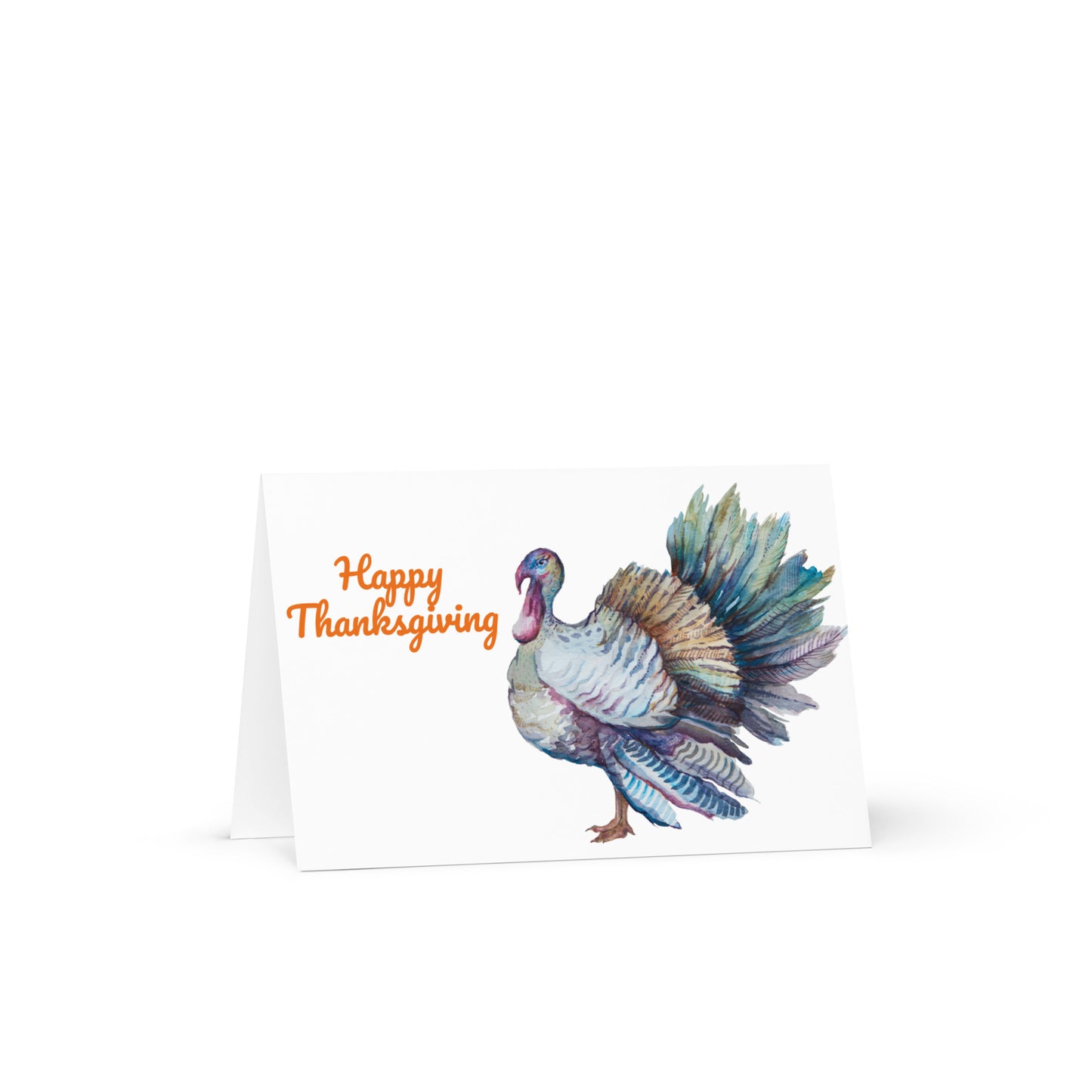 Happy Thanksgiving Turkey Greeting card - 4in x 6in - card with envelope - stationery - cute cards - quality cards - gift