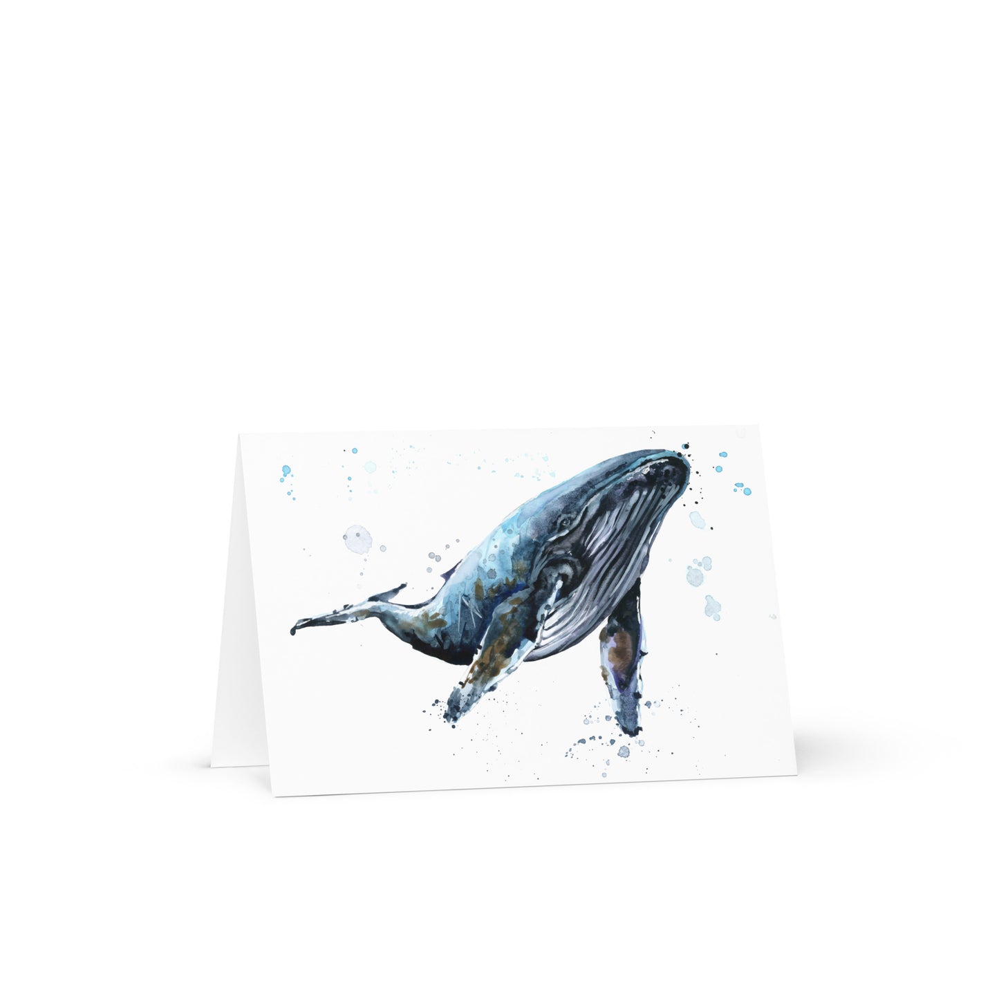 Whale Greeting card - 4in x 6in - card with envelope - stationery - cute cards - quality cards - gift