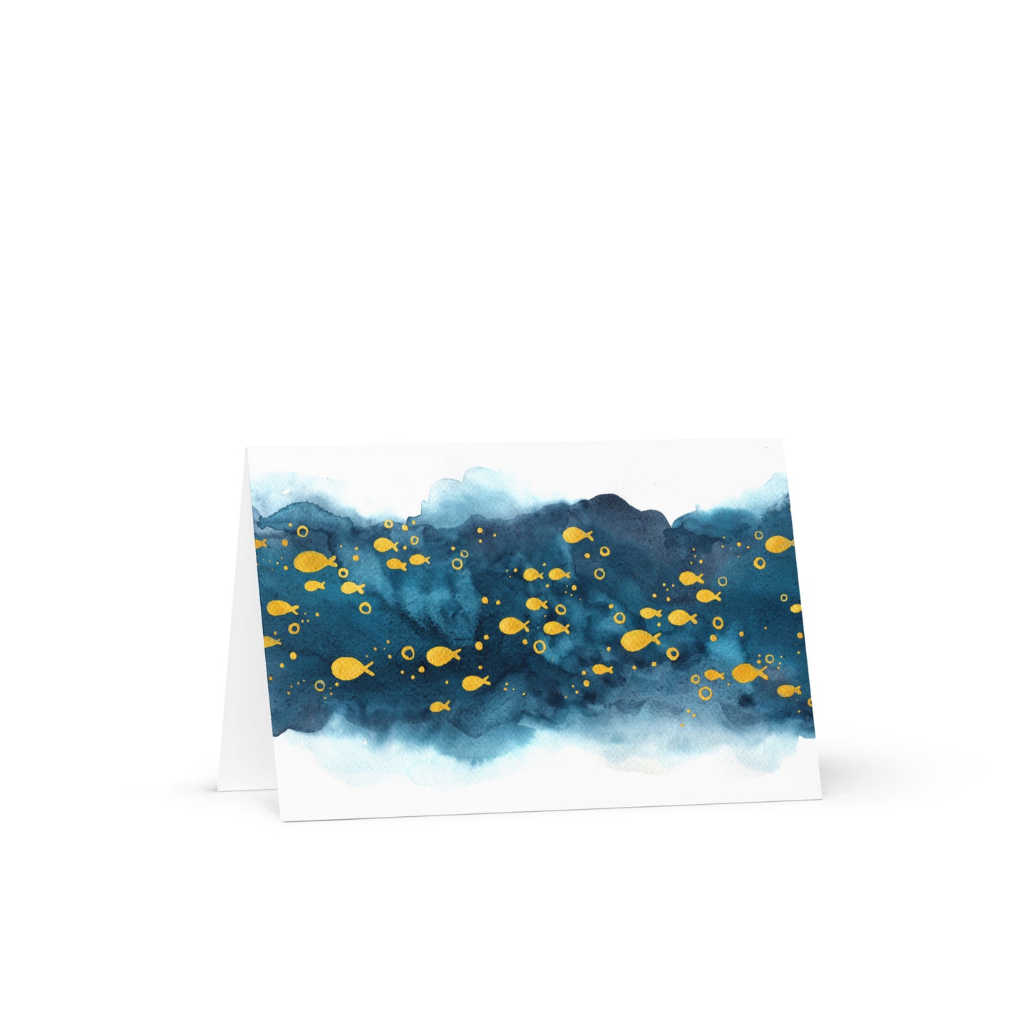 Watercolor Fish Greeting card - 4in x 6in - card with envelope - stationery - cute cards - quality cards - gift