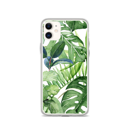 Tropical Floral Leaves iPhone Case