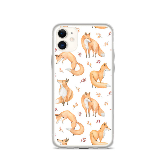 Woodland Foxes iPhone Case