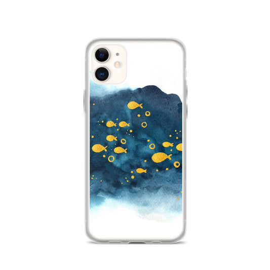 Watercolor School of Fish iPhone Case