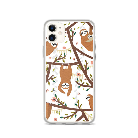 Cute Woodland Sloth iPhone Case