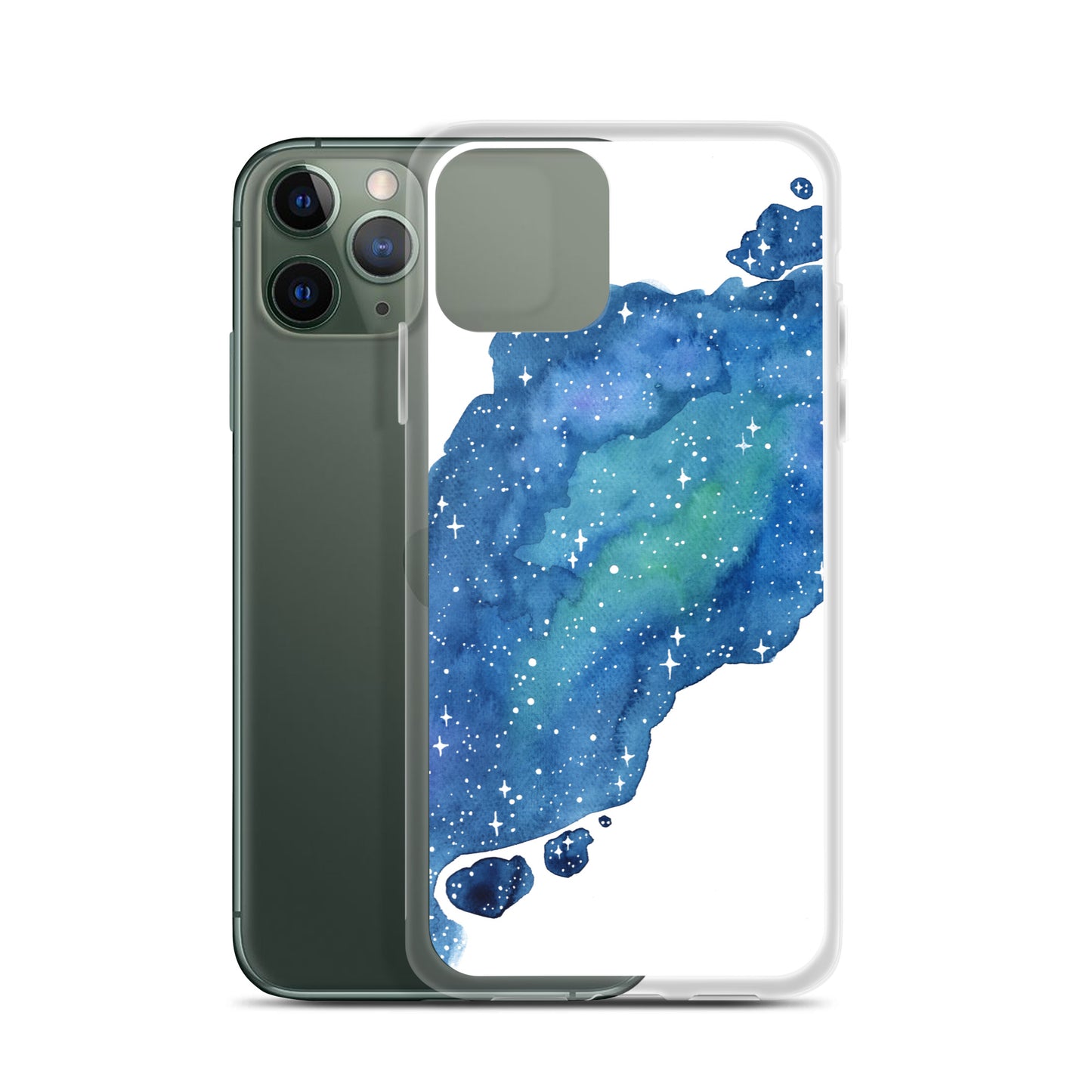 Watercolor Galaxy Aurora iPhone Case