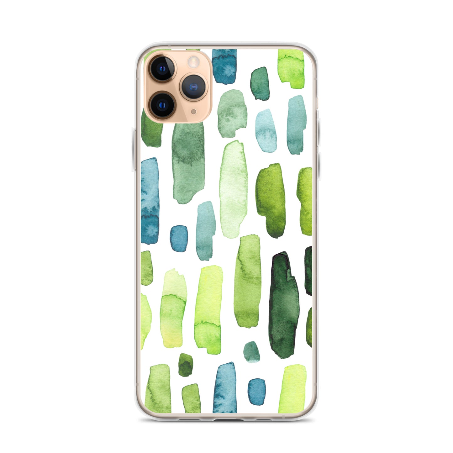 Green Abstract Paint Strokes iPhone Case