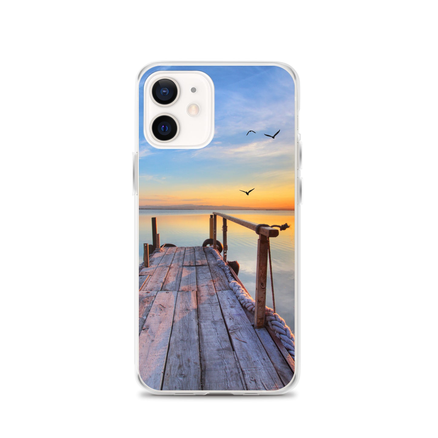 Ocean Boat Dock Scene iPhone Case