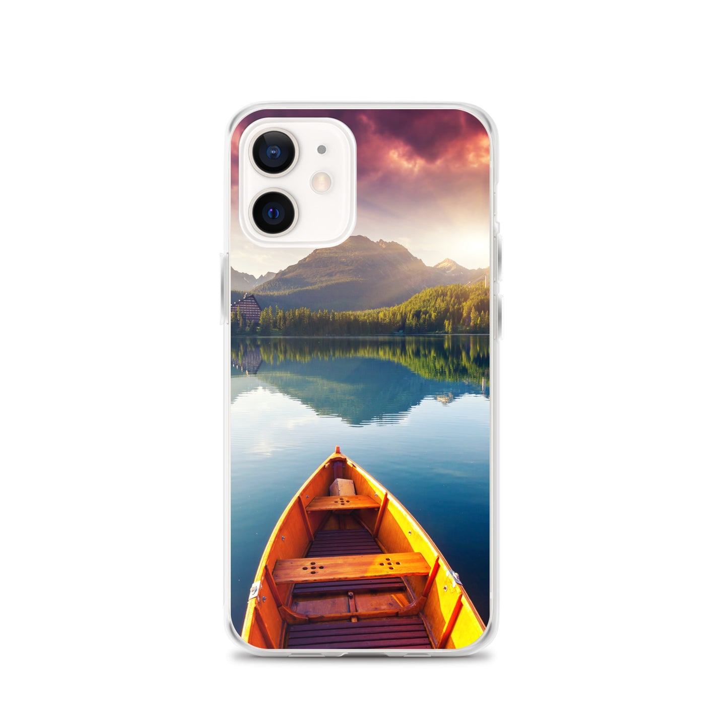 Mountains Lake Canoe iPhone Case