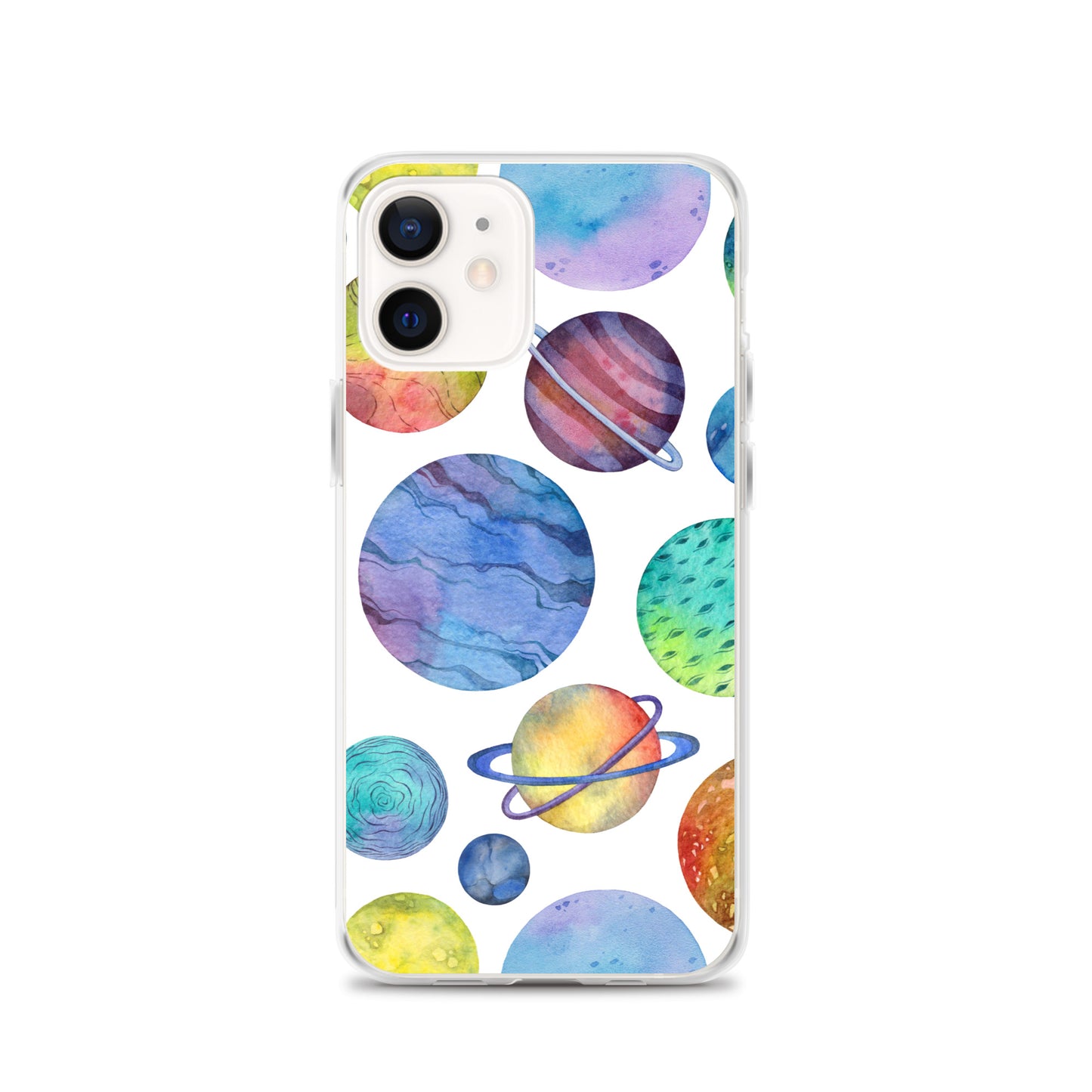 Space Watercolor Planets iPhone Case