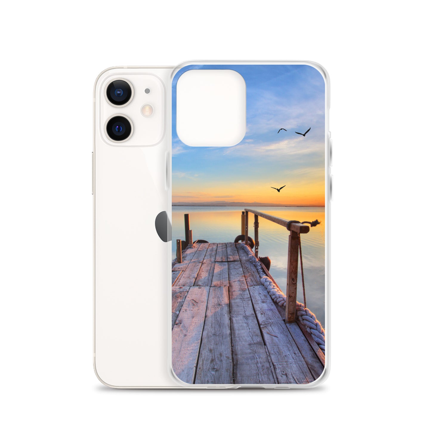 Ocean Boat Dock Scene iPhone Case