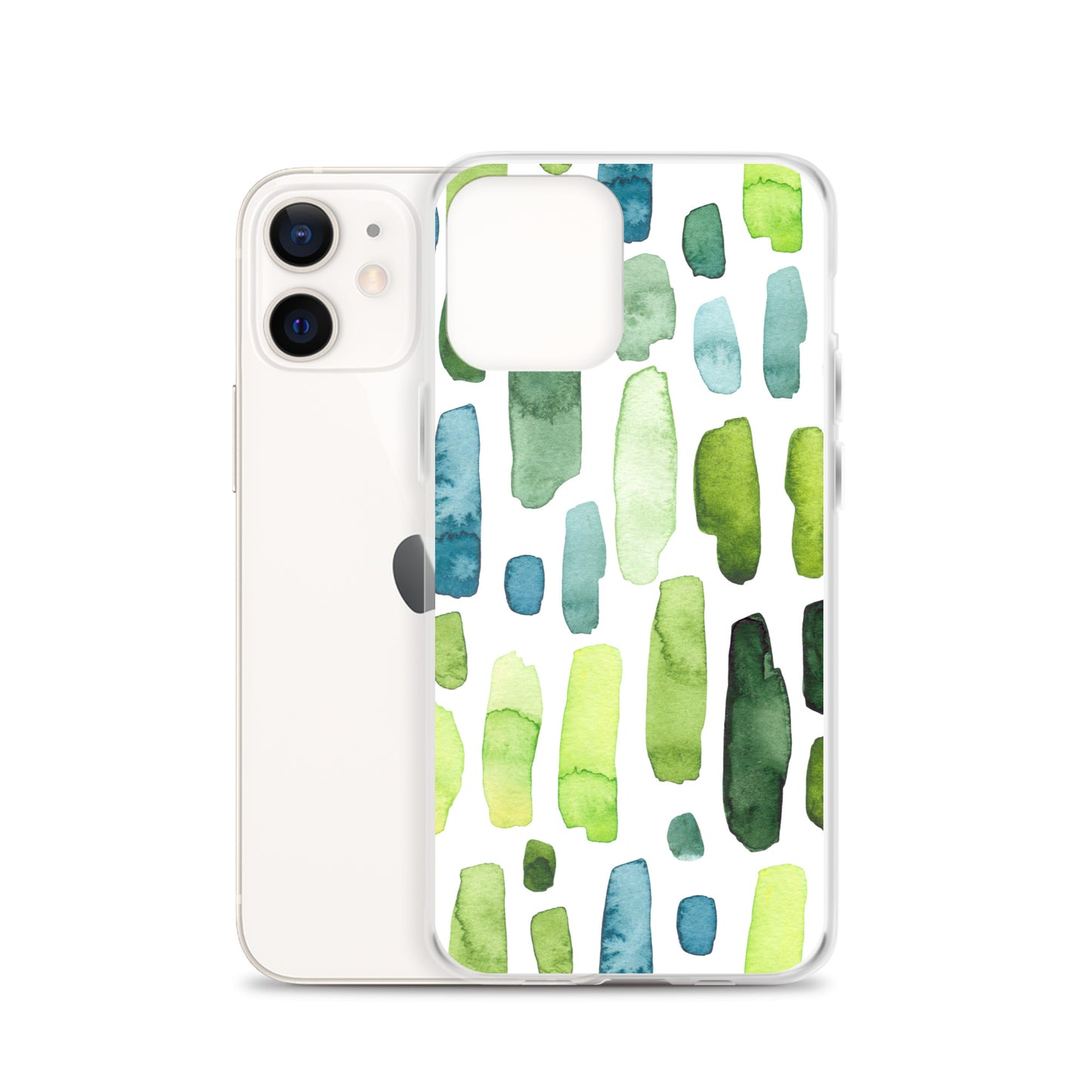 Green Abstract Paint Strokes iPhone Case