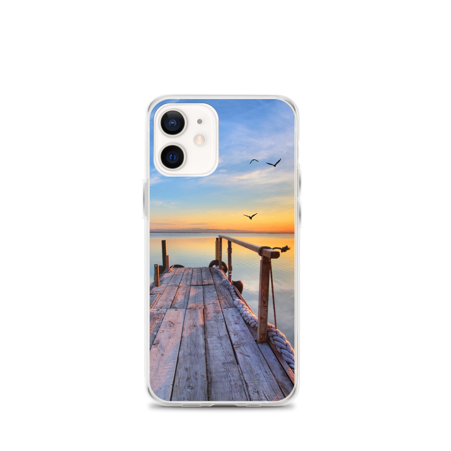 Ocean Boat Dock Scene iPhone Case