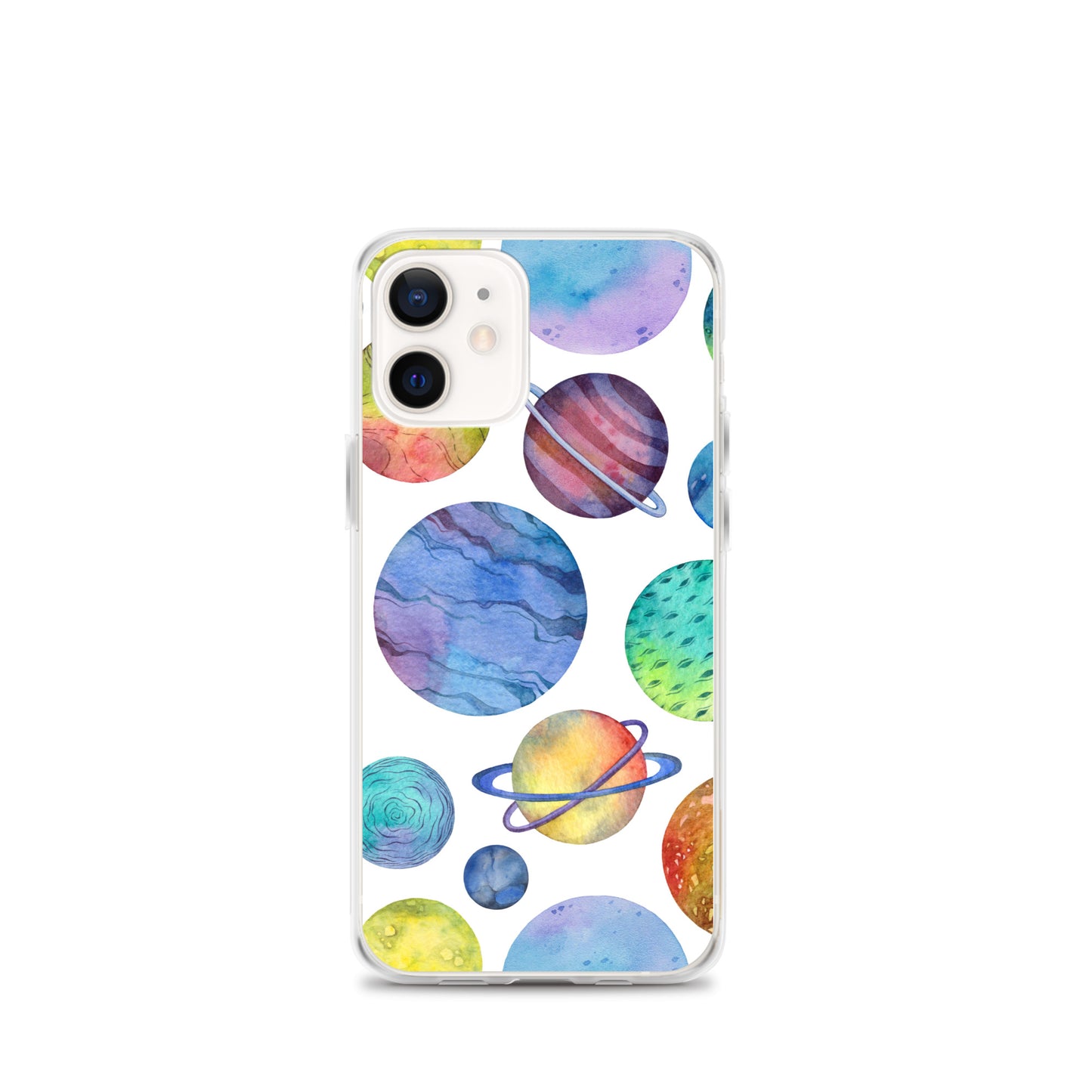 Space Watercolor Planets iPhone Case