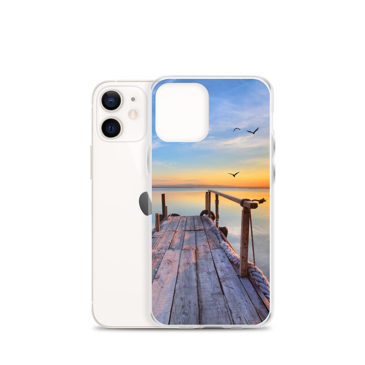 Ocean Boat Dock Scene iPhone Case