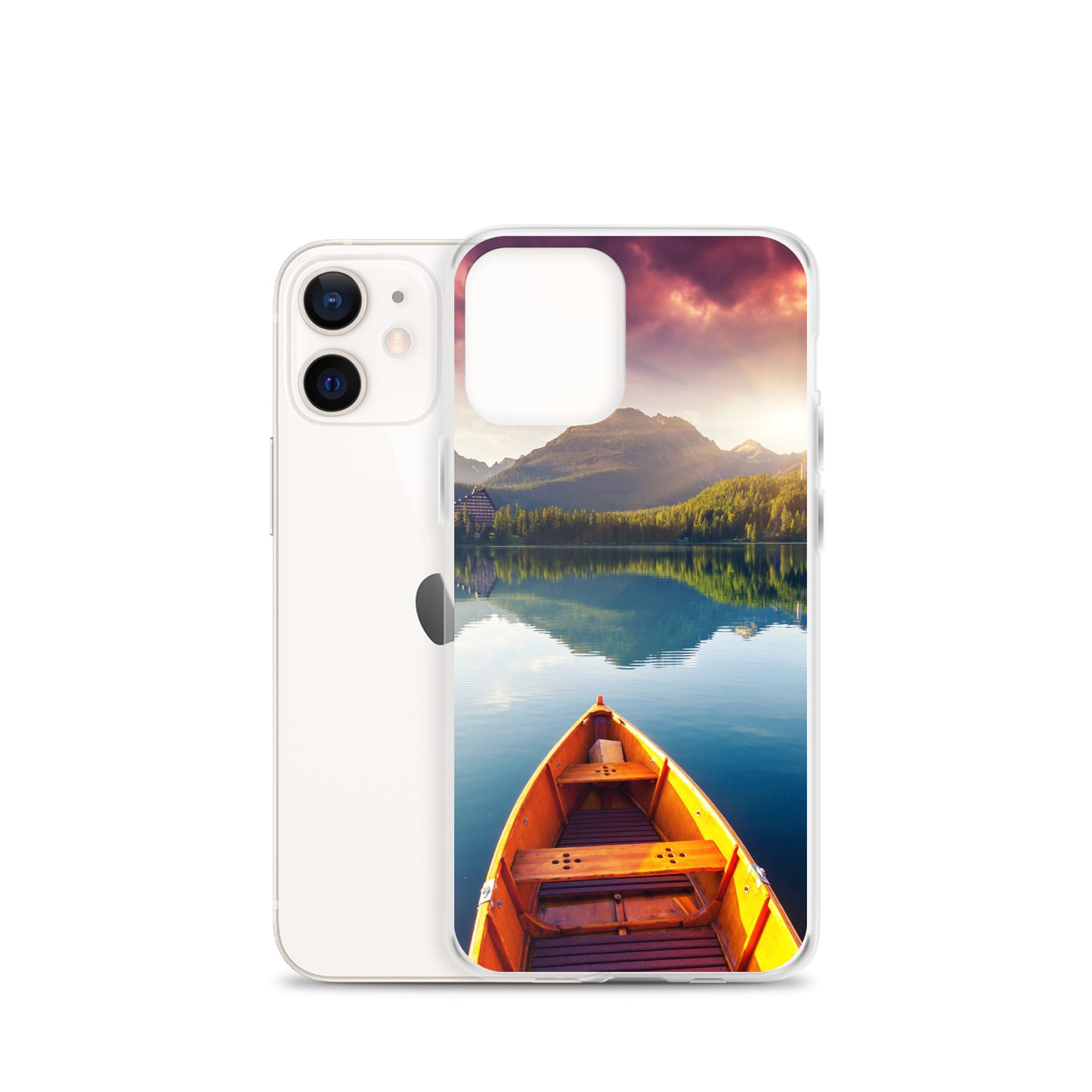 Mountains Lake Canoe iPhone Case