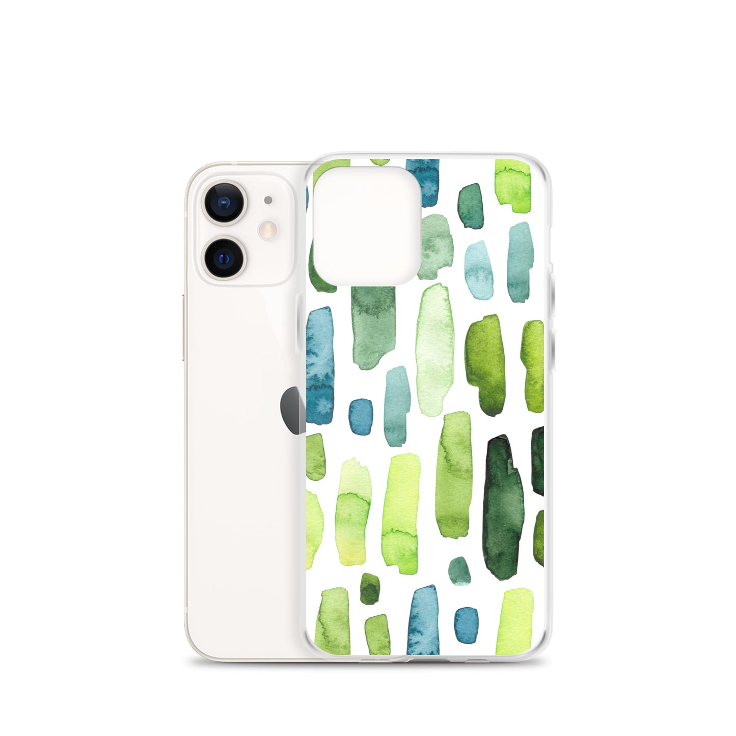 Green Abstract Paint Strokes iPhone Case