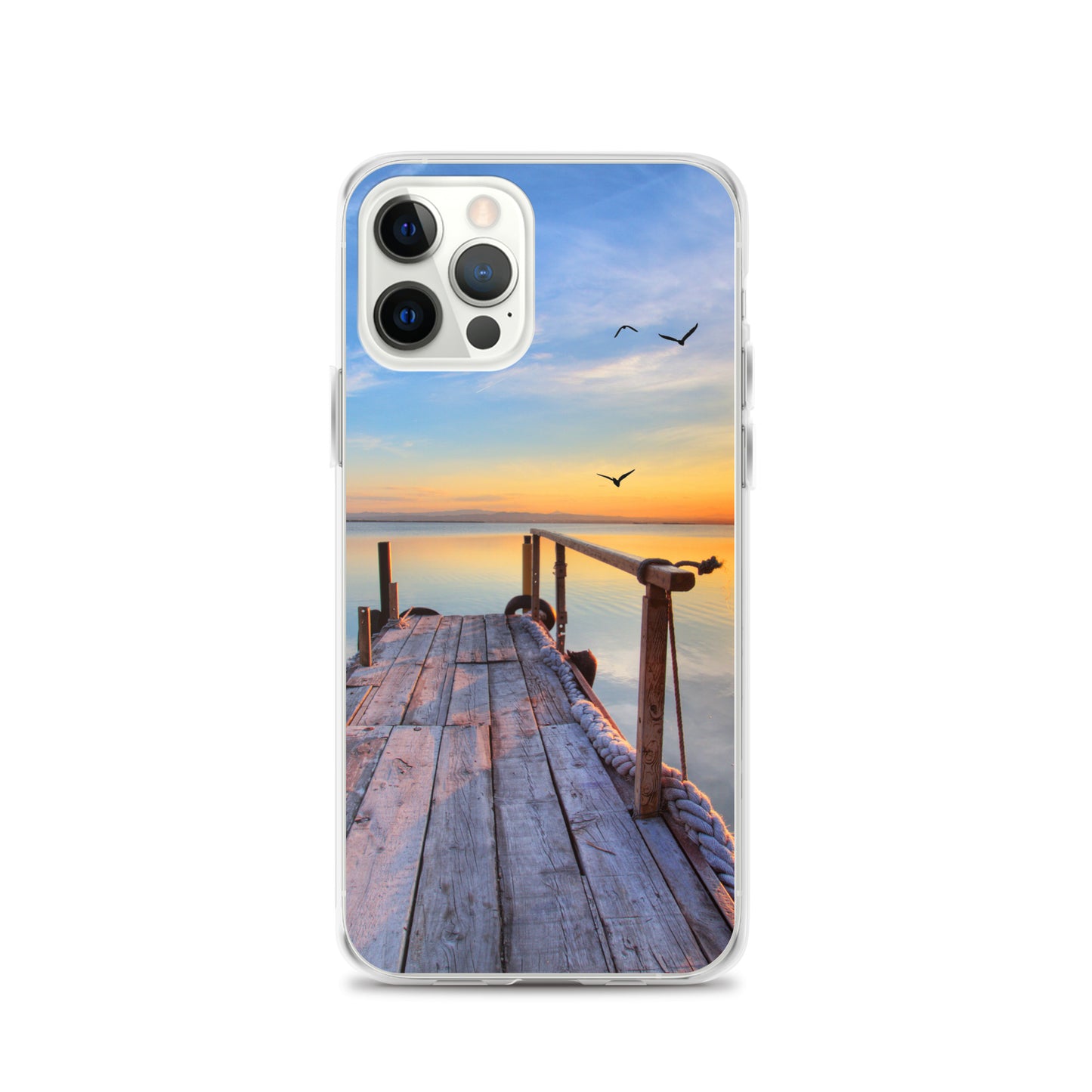 Ocean Boat Dock Scene iPhone Case