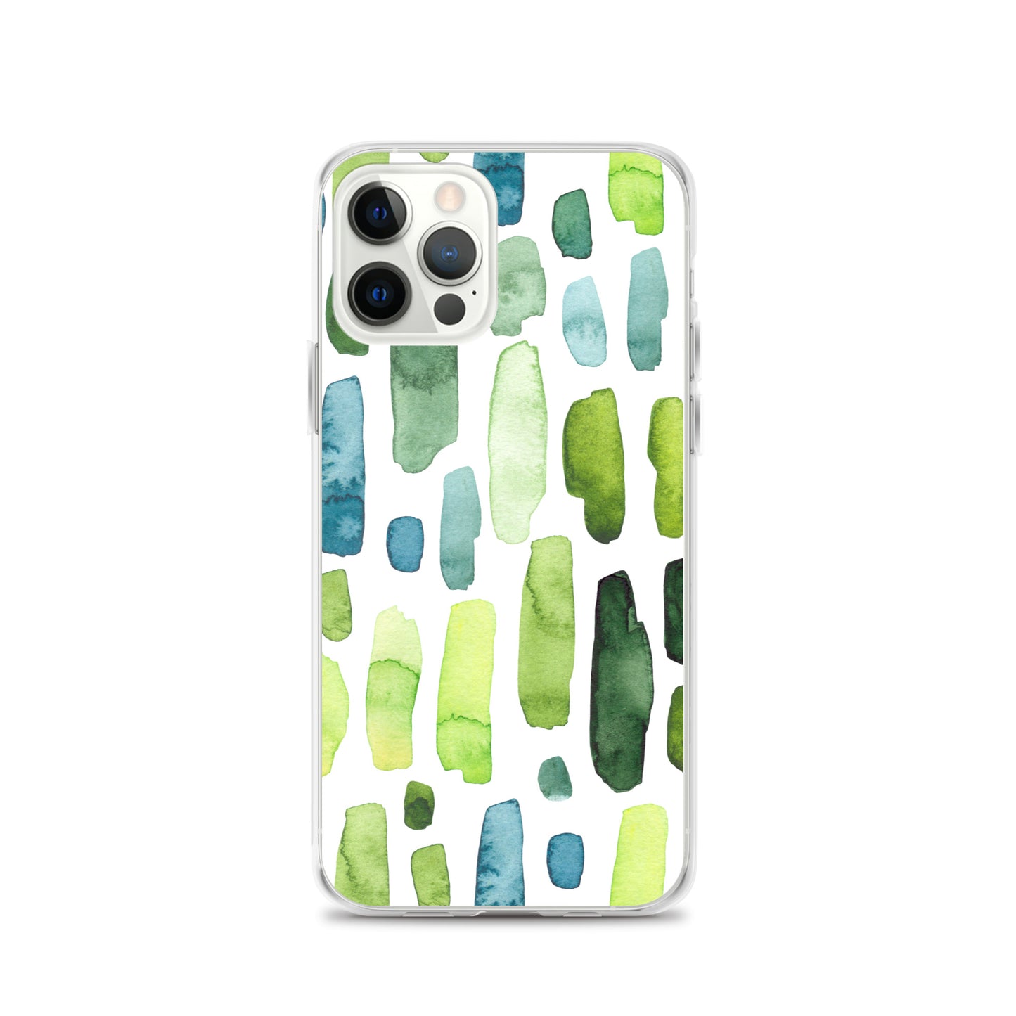 Green Abstract Paint Strokes iPhone Case