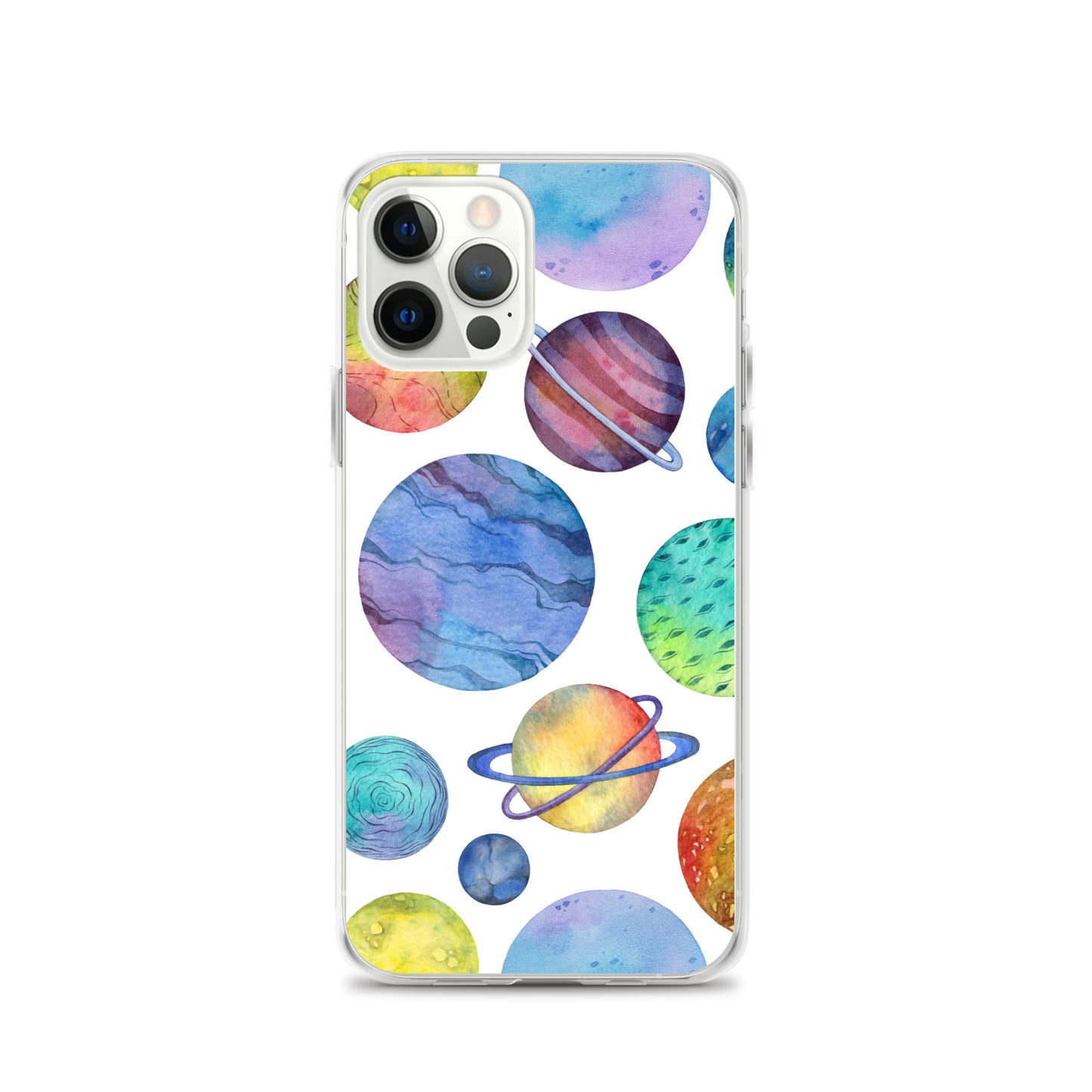 Space Watercolor Planets iPhone Case