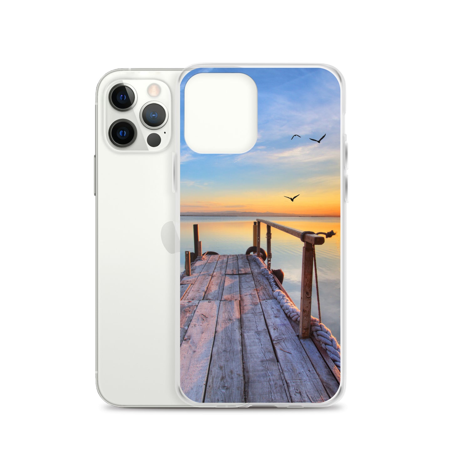 Ocean Boat Dock Scene iPhone Case