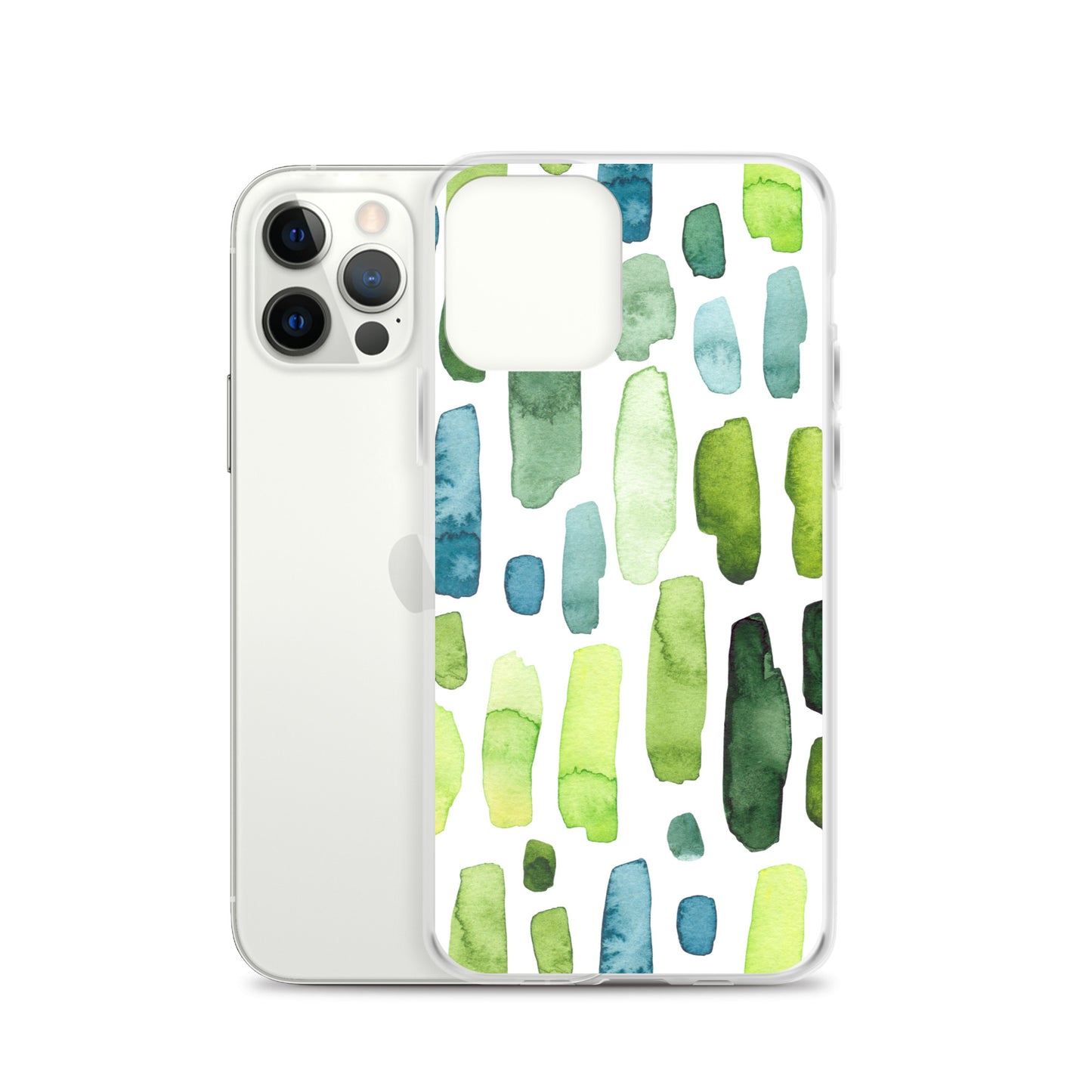 Green Abstract Paint Strokes iPhone Case