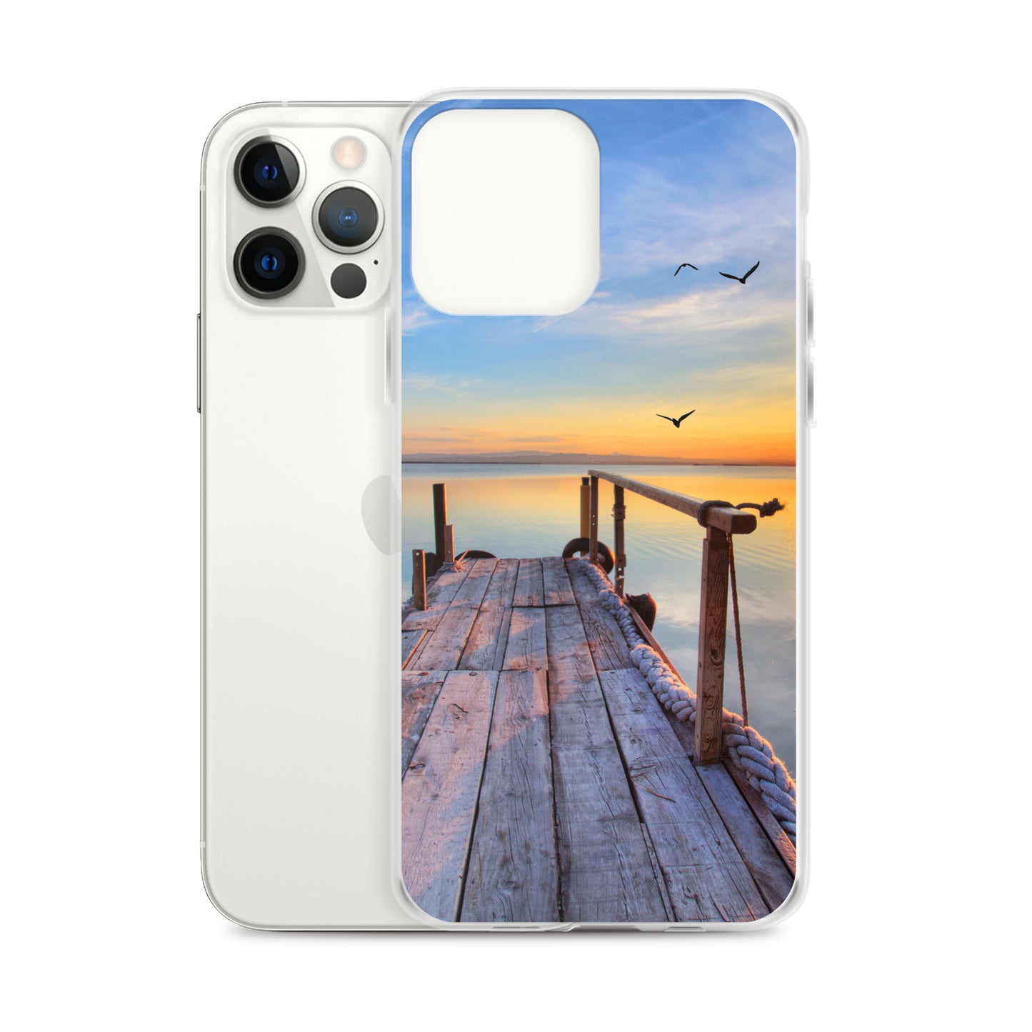 Ocean Boat Dock Scene iPhone Case