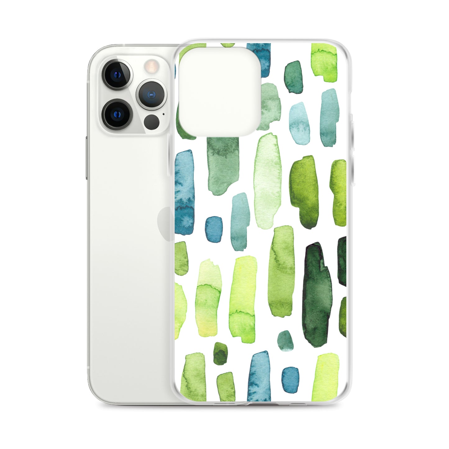 Green Abstract Paint Strokes iPhone Case