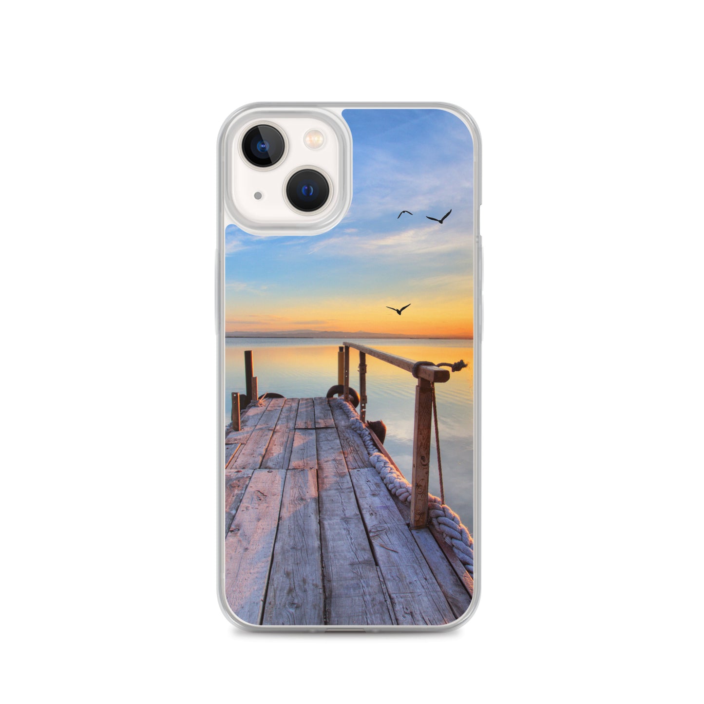 Ocean Boat Dock Scene iPhone Case